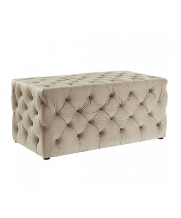 Luxe Almond Brittle Ottoman