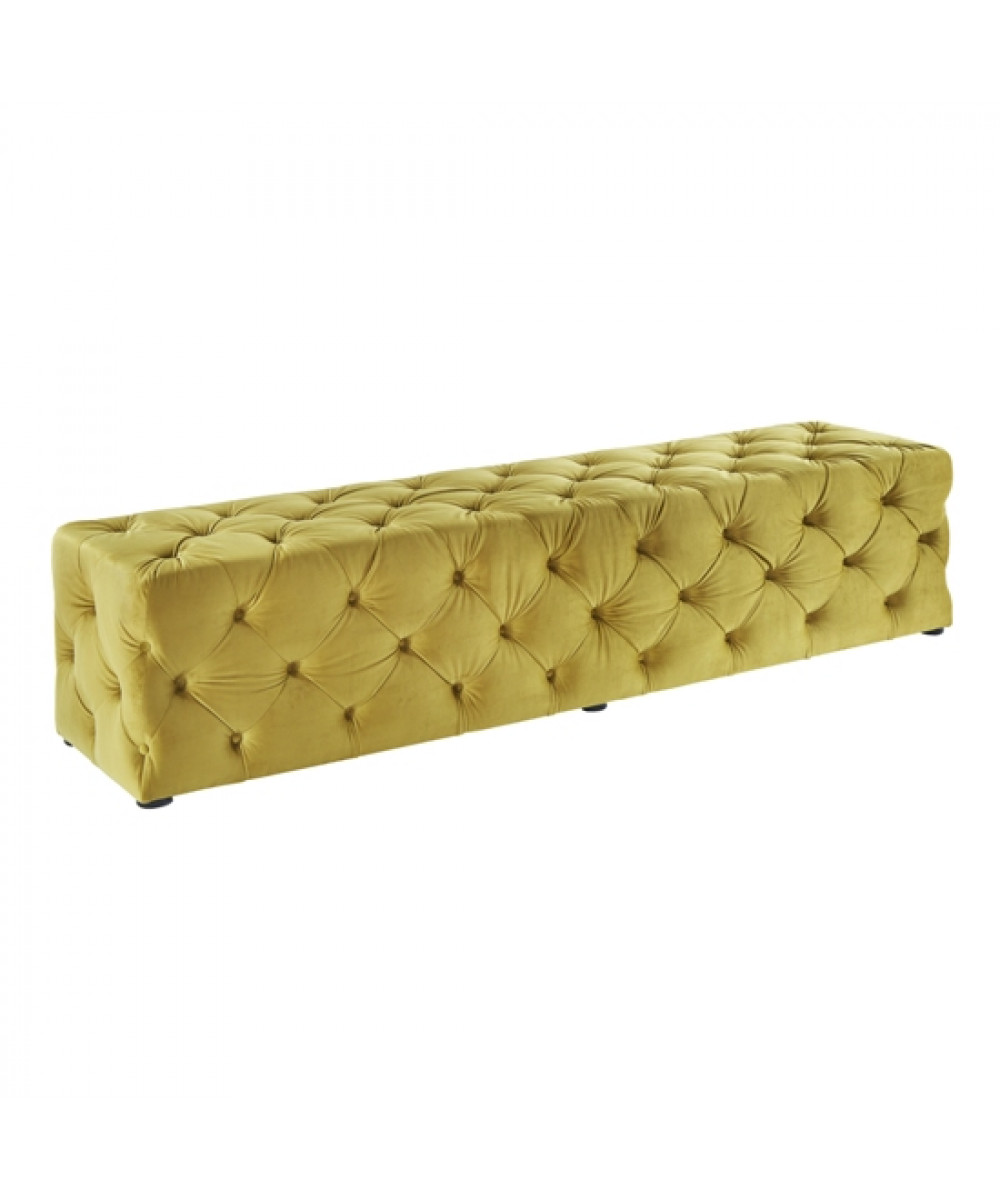 Luxe Chartreuse Ottoman